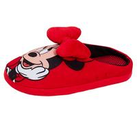 (11.5 UK Child) Girls Disney Minnie Mouse Mule Slippers Toddlers Open Back Slip On House Shoes