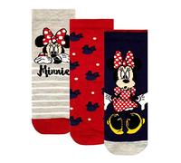 Disney Girls Minnie Mouse Socks Pack of 3 Multicoloured Size 9-12