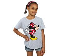 Disney Girls Minnie Mouse Split Kiss T-Shirt 7-8 Years Sport Grey