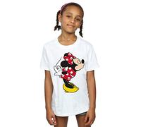 Disney Girls Minnie Mouse Split Kiss T-Shirt 7-8 Years White