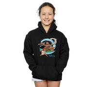 Disney Girls Moana and Maui Wave Hoodie Black 7-8 Years