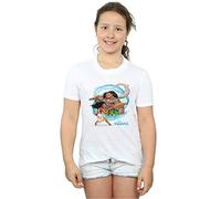 Disney Girls Moana and Maui Wave T-Shirt White 5-6 Years