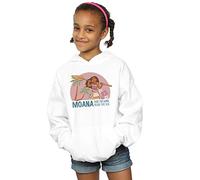 (9-11 Years, White) Disney Girls Moana Read The Sea Hoodie