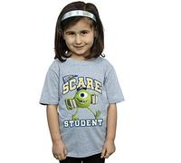 Disney Girls Monsters University Scare Student T-Shirt Sport Grey 5-6 Years