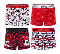 Disney Girl's Mouse Underwear with Multiple Print and Silhouette Options in Sizes 2/3t-8 Boxer Briefs, Pack of 4 Minnie Shorts, 4