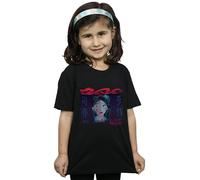 Disney Girl's Mulan Geisha Face Cotton T-Shirt in Black | Size: 7-8 Years Disney Black 7-8 Years