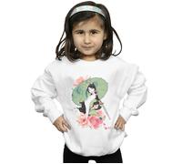 Disney Girl's Mulan Magnolia Collage Sweatshirt in White | Size: 3-4 Years Disney White 3-4 Years