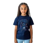 Disney Girls' Navy Stitch T-Shirt - Fun You're My Fav Design | Comfortable Cotton Casual Tee (Sizes 9-17 Years) (UK, Age, 16 Years, 17 Years, Regular, Standard, Navy)