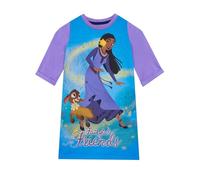 Disney Girls Nightdress | Asha And Wish Girls Long Sleeve Nightdress | Blue 3-4 Years
