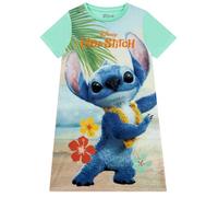Disney Girls Nightdress, Short Sleeve Lilo And Stitch Nightdress, Nighties For Kids, Stitch Girls Pyjamas, Green 11-12 Years