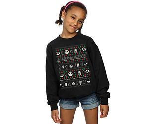 Disney Girls Nightmare Before Christmas Festive Icons Sweatshirt 12-13 years Black