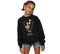 Disney Girls Nightmare Before Christmas Jack And Sally Love Sweatshirt 9-11 Years Black