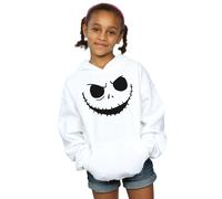 Disney Girl's Nightmare Before Christmas Jack´s Face Bold Hoodie in White | Size: 12-13 Years Disney White 12-13 Years