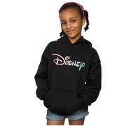 Disney Girl's Pastel Logo Hoodie in Black | Size: 12-13 Years Disney Black 12-13 Years