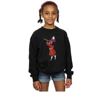Disney Girl's Peter Pan Classic Captain Hook Sweatshirt in Black | Size: 7-8 Years Disney Black 7-8 Years