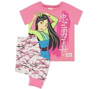 Disney Girls Pink Mulan Short Sleeve Long Leg Pyjama Set - 13-14 Years