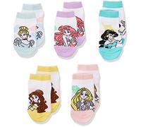 Disney Girls Princess 5 Pack Shorty Socks Casual, Assorted White, 4-6 UK