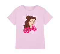 Disney Girl's Princess Belle Face Girls T-Shirt, Light Pink | Size: 12-13 Years Disney Light Pink 12-13 Years