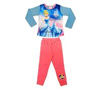 Disney Girls Princess Cinderella Sparkle Pyjama Set Pjs Nightwear Size 4-5 Years