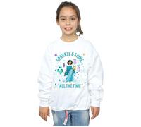 Disney Girls Princess Jasmine Sparkle And Shine Sweatshirt White 7-8 Years
