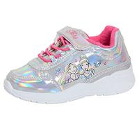 Disney Girls Princess Trainers Silver/Pink 8 UK Child