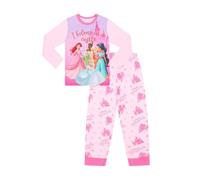 Disney Girls Princesses I Belong In A Castle Long Pyjama Set (3-4 Years) Pink