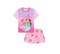 Disney Girls Princesses I Belong In A Castle Short Pyjama Set (4-5 Years) Pink