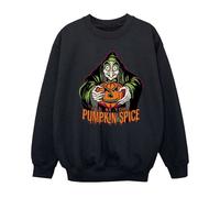 Disney Girl's Pumpkin Spice Evil Queen Villains Sweatshirt in Black | Size: 3-4 Years Disney Black 3-4 Years