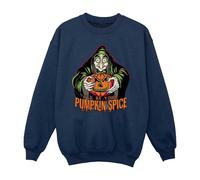 Disney Girl's Pumpkin Spice Evil Queen Villains Sweatshirt in Navy | Size: 3-4 Years Disney Navy 3-4 Years