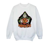 Disney Girl's Pumpkin Spice Evil Queen Villains Sweatshirt in White | Size: 5-6 Years Disney White 5-6 Years