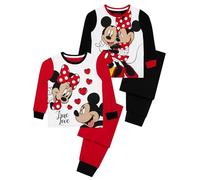 Disney Girls Pyjamas Minnie Mouse 2 Pack Multicoloured 4-5 Years