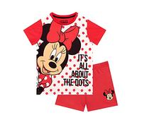 Disney Girls Short Pyjamas Minnie Mouse Red 5-6 Years