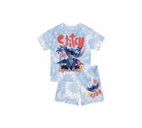 Disney Girl's Short Sleeve Pyjama Set in Blue | Size: 5-6 Years Disney Blue 5-6 Years