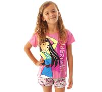 (9-10 Years) Disney Short Sleeve Short Leg Pyjama Set (Girls Pink)