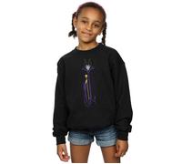 Disney Girl's Sleeping Beauty Classic Maleficent Sweatshirt in Black | Size: 9 Years Disney Black 9 Years