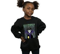Disney Girls Sleeping Beauty Maleficent Montage Sweatshirt Black 9-11 Years