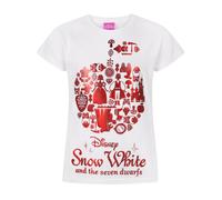 Disney Girl's Snow White Short Sleeved T-Shirt | Girls White | Officially Licensed Merch | Size: 12-13 Years Disney White 12-13 Years