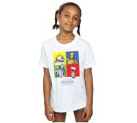 Disney Girl's Star Wars The Rise Of Skywalker Droid Squares Cotton T-Shirt in White | Size: 12-13 Years Disney White 12-13 Years