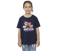 Disney Girls SuperKitties Group T-Shirt Navy Blue 3-4 Years