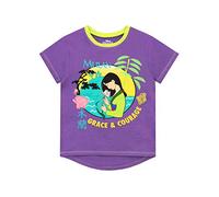 Disney Girls T-Shirt Mulan Purple 5-6 Years