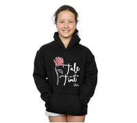 Disney Girl's Tale As Old As Time Rose Hoodie in Black | Size: 7-8 Years Disney Black 7-8 Years