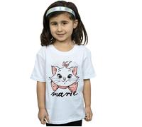 Disney Girls The Aristocats Marie Sketch Face T-Shirt White 5-6 Years