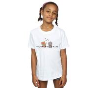 Disney Girl's The Aristocats Piano Players Cotton T-Shirt in White | Size: 3-4 Years Disney White 3-4 Years