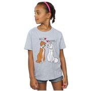 Disney Girl's The Aristocats We Go Together Cotton T-Shirt in Grey | Size: 12-13 Years Disney Grey 12-13 Years