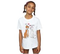 Disney Girl's The Aristocats We Go Together Cotton T-Shirt in White | Size: 12-13 Years Disney White 12-13 Years