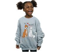 Disney Girl's The Aristocats We Go Together Sweatshirt in Grey | Size: 12-13 Years Disney Grey 12-13 Years