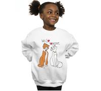 Disney Girl's The Aristocats We Go Together Sweatshirt in White | Size: 9 Years Disney White 9 Years