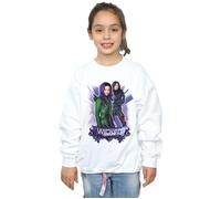 Disney Girl's The Descendants Wicked Friends Sweatshirt in White | Size: 5-6 Years Disney White 5-6 Years