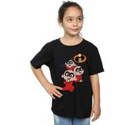 Disney Girl's The Incredibles Jak Jak Cotton T-Shirt in Black | Size: 7-8 Years Disney Black 7-8 Years