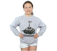 Disney Girl's The Jungle Book Kaa Yesssss Sweatshirt in Grey | Size: 5-6 Years Disney Grey 5-6 Years